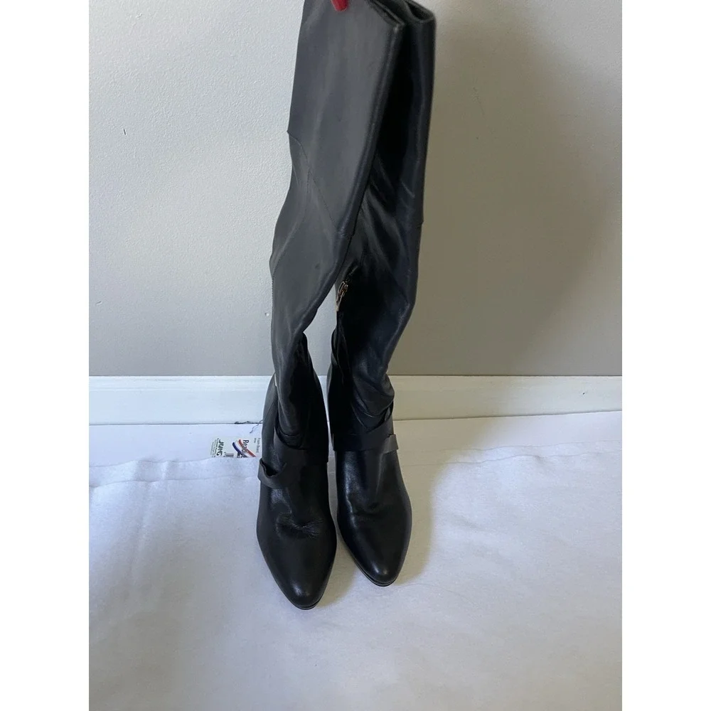 Women's Thin High Heel Boots,Leather Platform, Size 7 - Picture 5 of 9